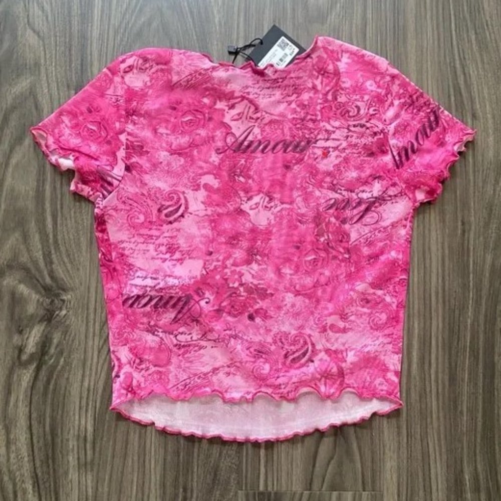 Pink Garage Sheer T-Shirt
